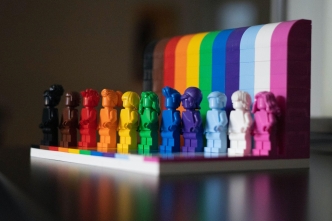 lego figures in pride colors